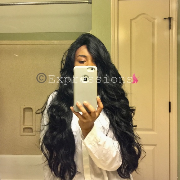 Long Wavy Human Blend Lace Front - Picture 3 of 4